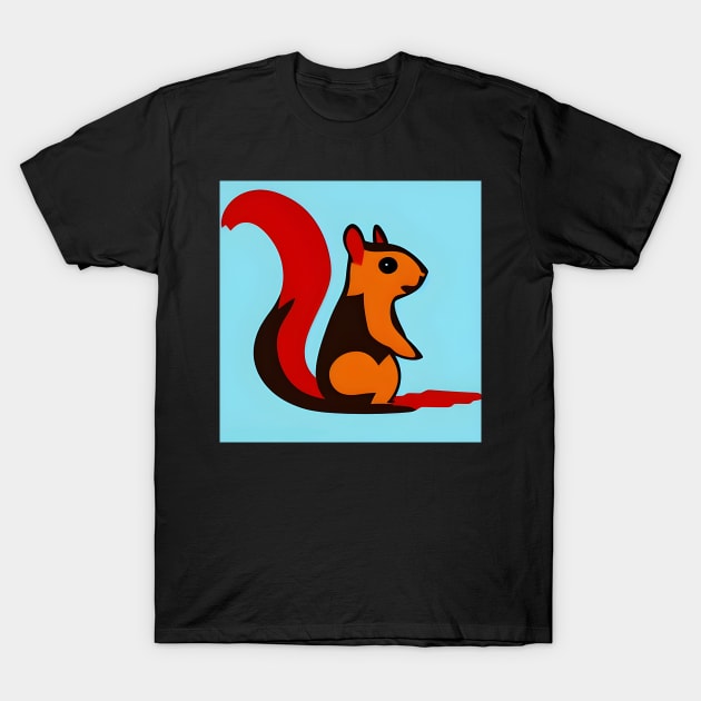 Orange Squirrel T-Shirt by SmartPufferFish